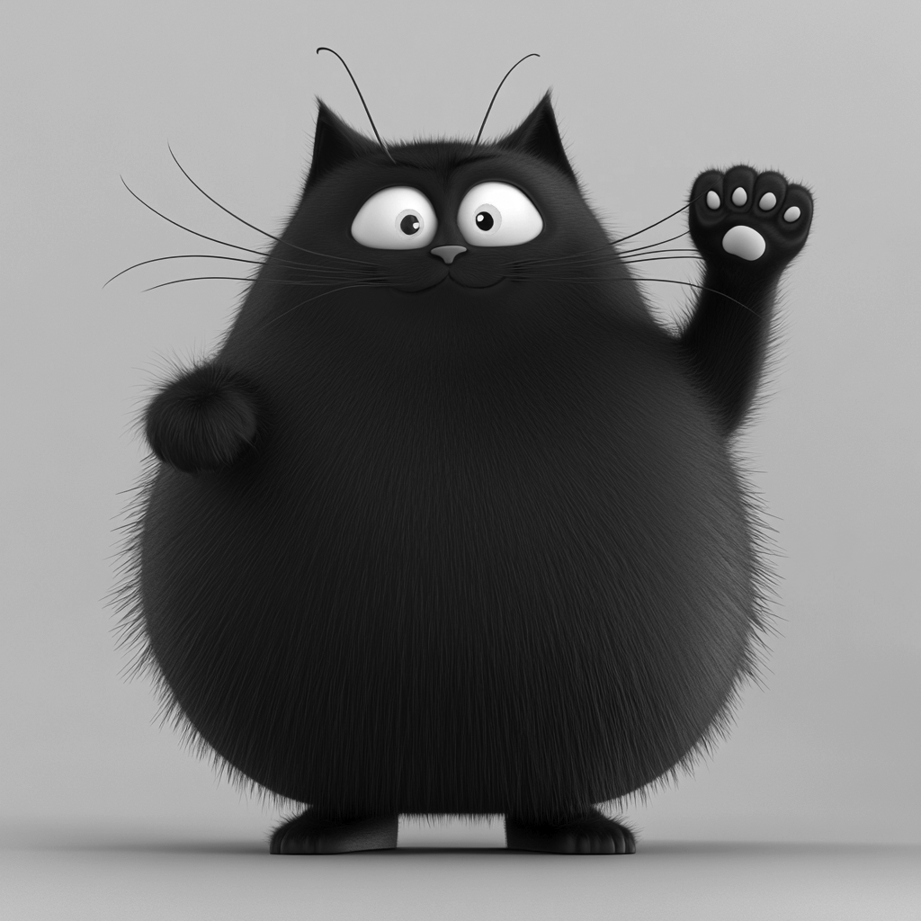 Ueli.ai, a black cat avatar raising one paw